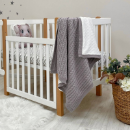 Paturica bebe Deluxe din bumbac si tesatura minky gri (2)